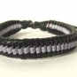 Wrapped Black Leather Hemp Bracelet Surfer Wristband Ethnic Tribal