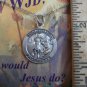 Pewter Saint Sebastian Pray For Us Pendant Choker Necklace Religious WWJD?