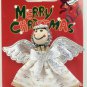 White Angel Silver Wings Halo Broach Pin Brooch Christmas Holiday