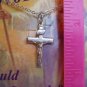 Silver Tone INRI Jesus on Cross Pendant Choker Necklace WWJD Christian Religious