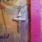 Silver Tone INRI Jesus on Cross Pendant Choker Necklace WWJD Christian Religious