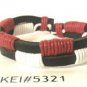 Red White Black Wrap Hemp Leather Bracelet Surfer Wristband Tribal Cool