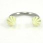 18 Gauge Horseshoe White Yellow UV Acrylic Spike Cone Nose Body Piercing Jewelry