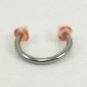 18 Gauge Horseshoe Pink Green UV Acrylic Spike Cone Nose Body Piercing Jewelry