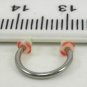 18 Gauge Horseshoe Pink Green UV Acrylic Spike Cone Nose Body Piercing Jewelry