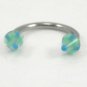 18 Gauge Horseshoe Blue UV Acrylic Spike Cone Ear Nose Body Piercing Jewelry