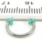 18 Gauge Horseshoe Blue UV Acrylic Spike Cone Ear Nose Body Piercing Jewelry