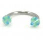 18 Gauge Horseshoe Blue UV Acrylic Spike Cone Ear Nose Body Piercing Jewelry