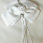 White Hair Bows Rosette Flower Alligator Clip Barrette