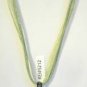 Green Organza Wax String Necklace 3 Flower Sparkle Teardrop Pendant