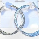 Silver Tone Twisted Fashion Stud Hoop Earrings Very Elegant