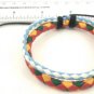 Blue White Red Yellow Green Hemp Leather Bracelet Surfer Wristband