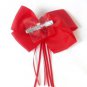 Red Hair Bows Rosette Flower Alligator Clip Barrette