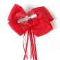 Red Hair Bows Rosette Flower Alligator Clip Barrette