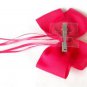 Hot Pink Hair Bows Rosette Flower Alligator Clip Barrette