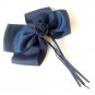 Dark Blue Hair Bows Rosette Flower Alligator Clip Barrette