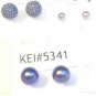 Lot 3 Purple Pink Stud Pearl Tone Earrings