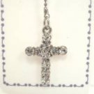 14 Gauge Clear Crystal Cross Dangle Belly Button Navel Ring Body Jewelry