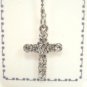 14 Gauge Clear Crystal Cross Dangle Belly Button Navel Ring Body Jewelry