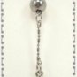 14 Gauge Clear Crystal Cross Dangle Belly Button Navel Ring Body Jewelry
