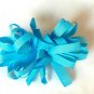 Aqua Loopy Curly Hair Bow Alligator Clip Barrette