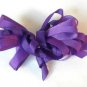 Purple Loopy Curly Hair Bow Alligator Clip Barrette
