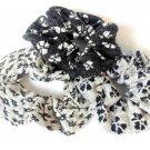 Lot 3 Scrunchies Pony Tail Holder Hair Twister Black Gray