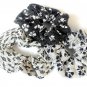 Lot 3 Scrunchies Pony Tail Holder Hair Twister Black Gray