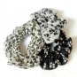 Lot 3 Scrunchies Pony Tail Holder Hair Twister Black Gray