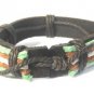 Brown Tan Green Hemp Leather Bracelet Surfer Wristband Ethnic Tribal