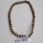 Wood Bead Brown Tan Cream Anklet Bracelet