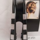 Lot 2 Black Silver Hair Clip Alligator Salon Barrette Elegant