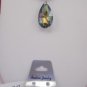 Black Organza Wax String Necklace Green Colorful Teardrop Pendant Earrings