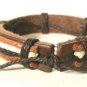 Brown Tan Black Hemp Leather Bracelet Surfer Wristband Ethnic Tribal