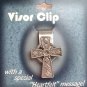 Celtic Pewter Cross Auto Visor Clip Made in USA