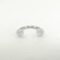 18 Gauge Horseshoe Gray UV Acrylic Spike Cone Ear Nose Body Piercing Jewelry