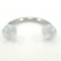 18 Gauge Horseshoe Gray UV Acrylic Spike Cone Ear Nose Body Piercing Jewelry