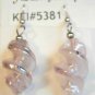 Pink Twisted Screwed Glass Dangle Earrings