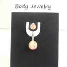 14 Gauge Yellow Pink Skull Belly Button Navel Ring Body Piercing Jewelry