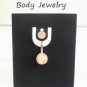 14 Gauge Yellow Pink Skull Belly Button Navel Ring Body Piercing Jewelry