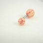 14 Gauge Yellow Pink Skull Belly Button Navel Ring Body Piercing Jewelry