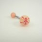 14 Gauge Yellow Pink Skull Belly Button Navel Ring Body Piercing Jewelry
