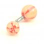 14 Gauge Yellow Pink Skull Belly Button Navel Ring Body Piercing Jewelry