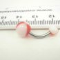 14 Gauge Red White Beach ball Belly Button Navel Ring Body Piercing Jewelry