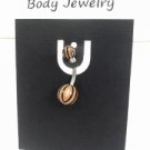 14 Gauge Black Orange Ball Belly Button Navel Ring Barbell Body Piercing Jewelry