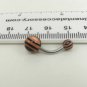 14 Gauge Black Orange Ball Belly Button Navel Ring Barbell Body Piercing Jewelry