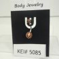 14 Gauge Black Orange Ball Belly Button Navel Ring Barbell Body Piercing Jewelry