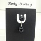 14 Gauge Black White Basketball Belly Button Navel Ring Body Piercing Jewelry