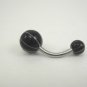 14 Gauge Black White Basketball Belly Button Navel Ring Body Piercing Jewelry