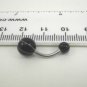 14 Gauge Black White Basketball Belly Button Navel Ring Body Piercing Jewelry